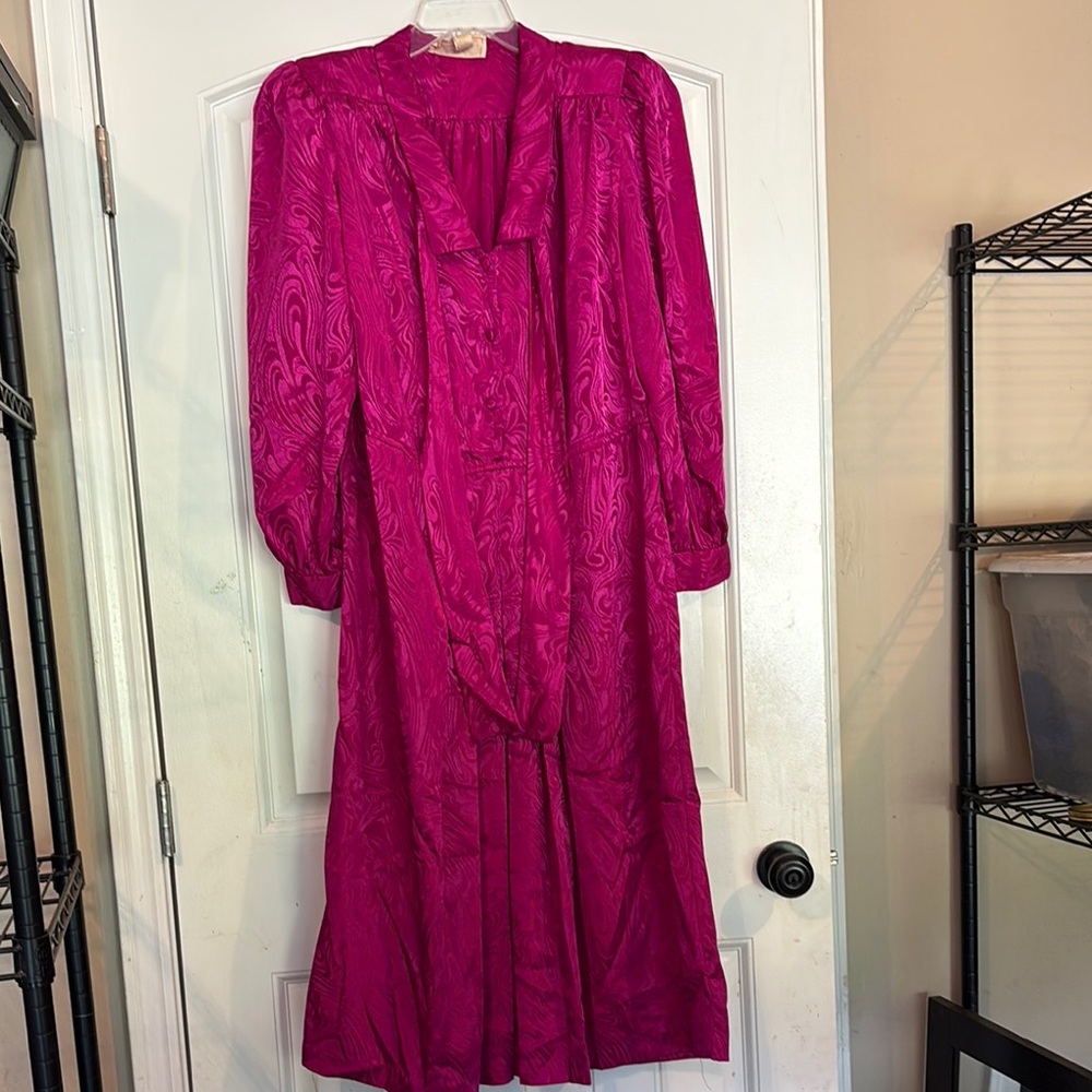 Vintage Pink Dress with Unique Pattern